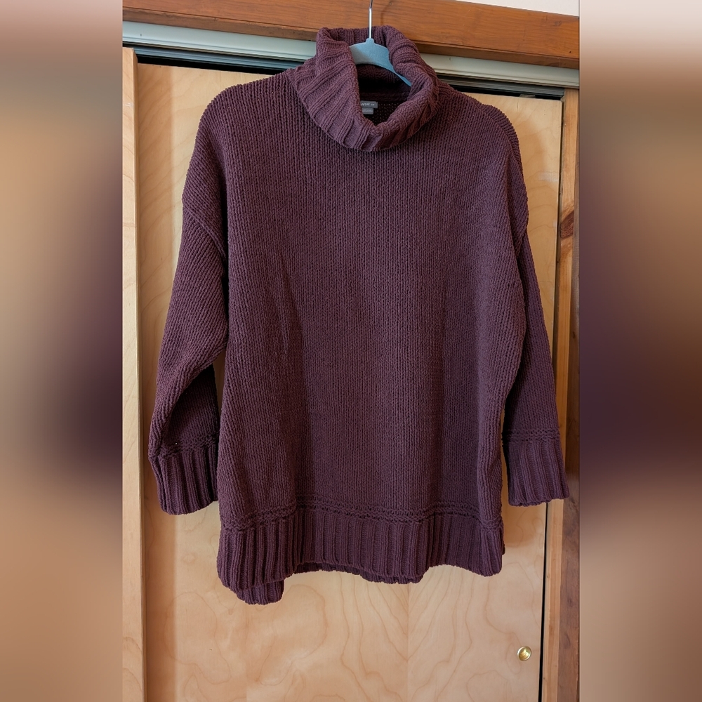 Aerie Women's Burgundy Turtleneck Sweater